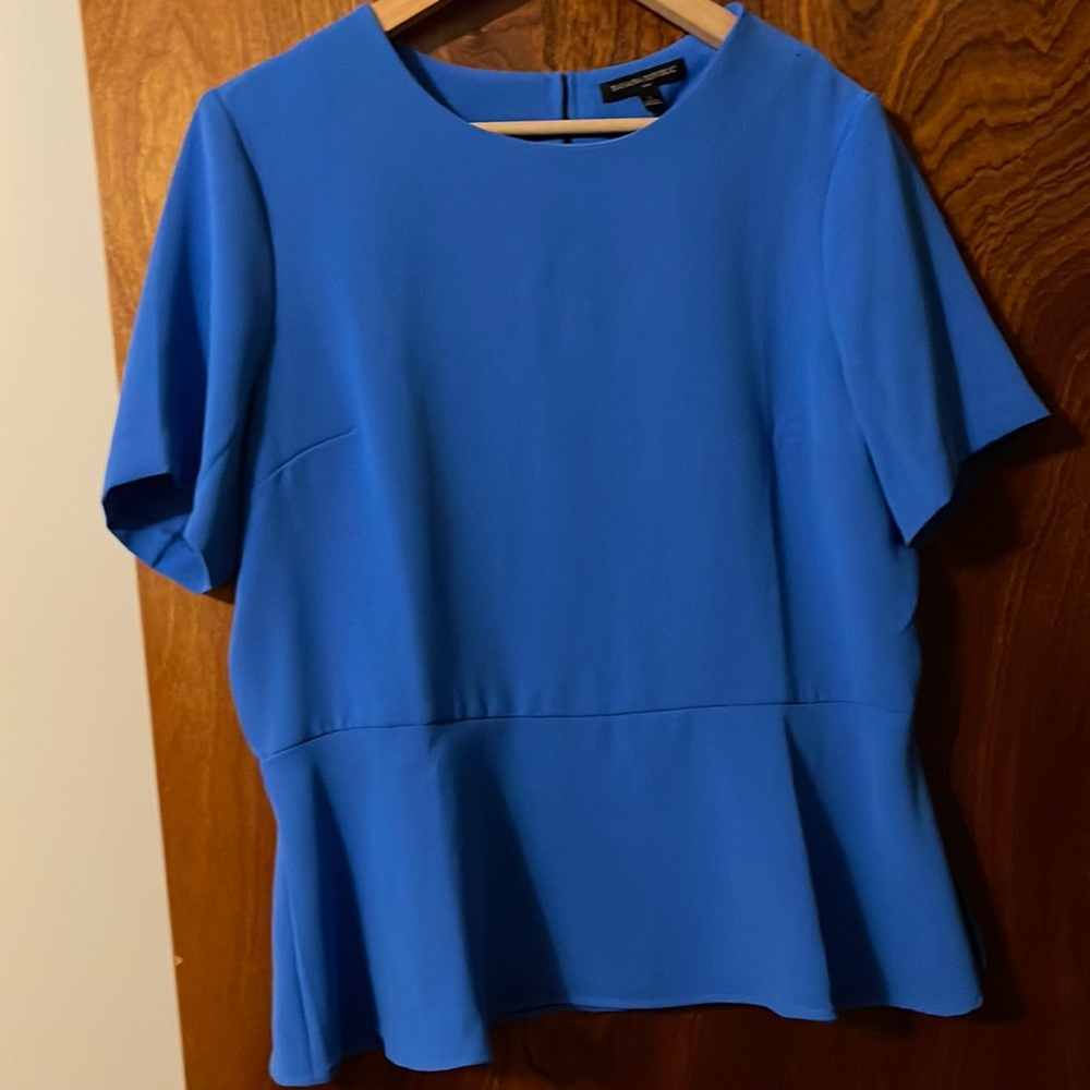 Business Casual Top -Power Blue